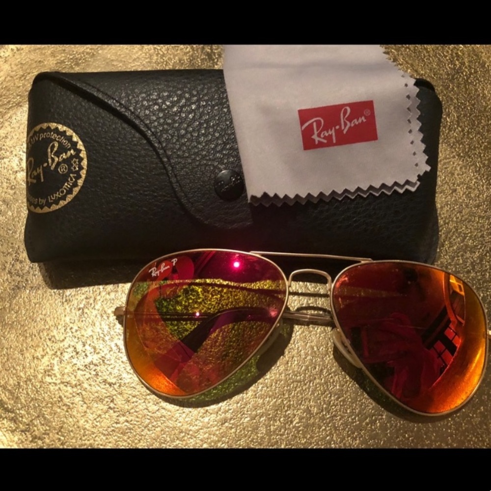 Authentic Polarized Ray Ban Aviators 58 mm!